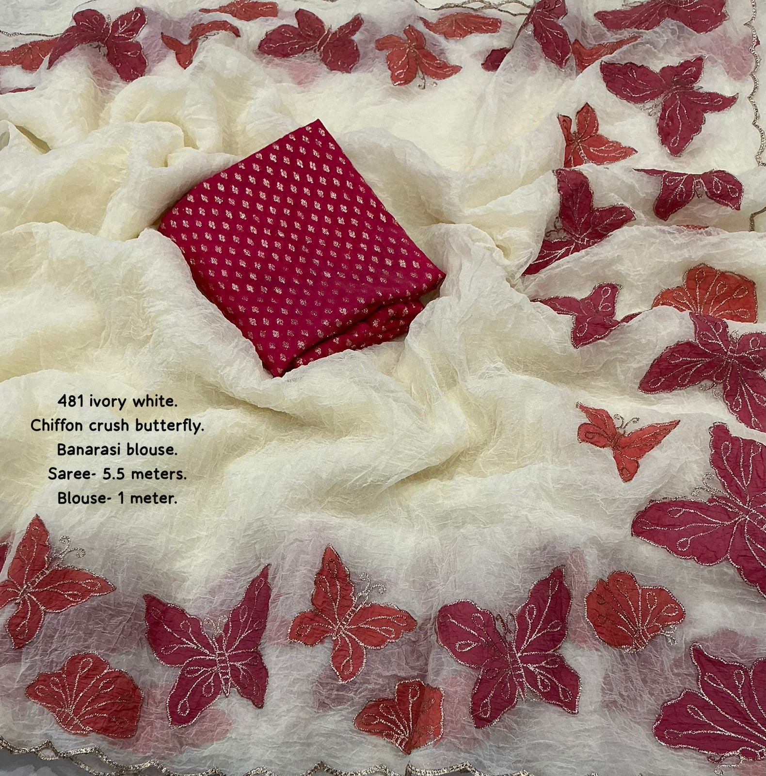 CRUSH BUTTERFLY SAREE