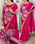 EMBROIDERED SAREE KOTI BLOUSE