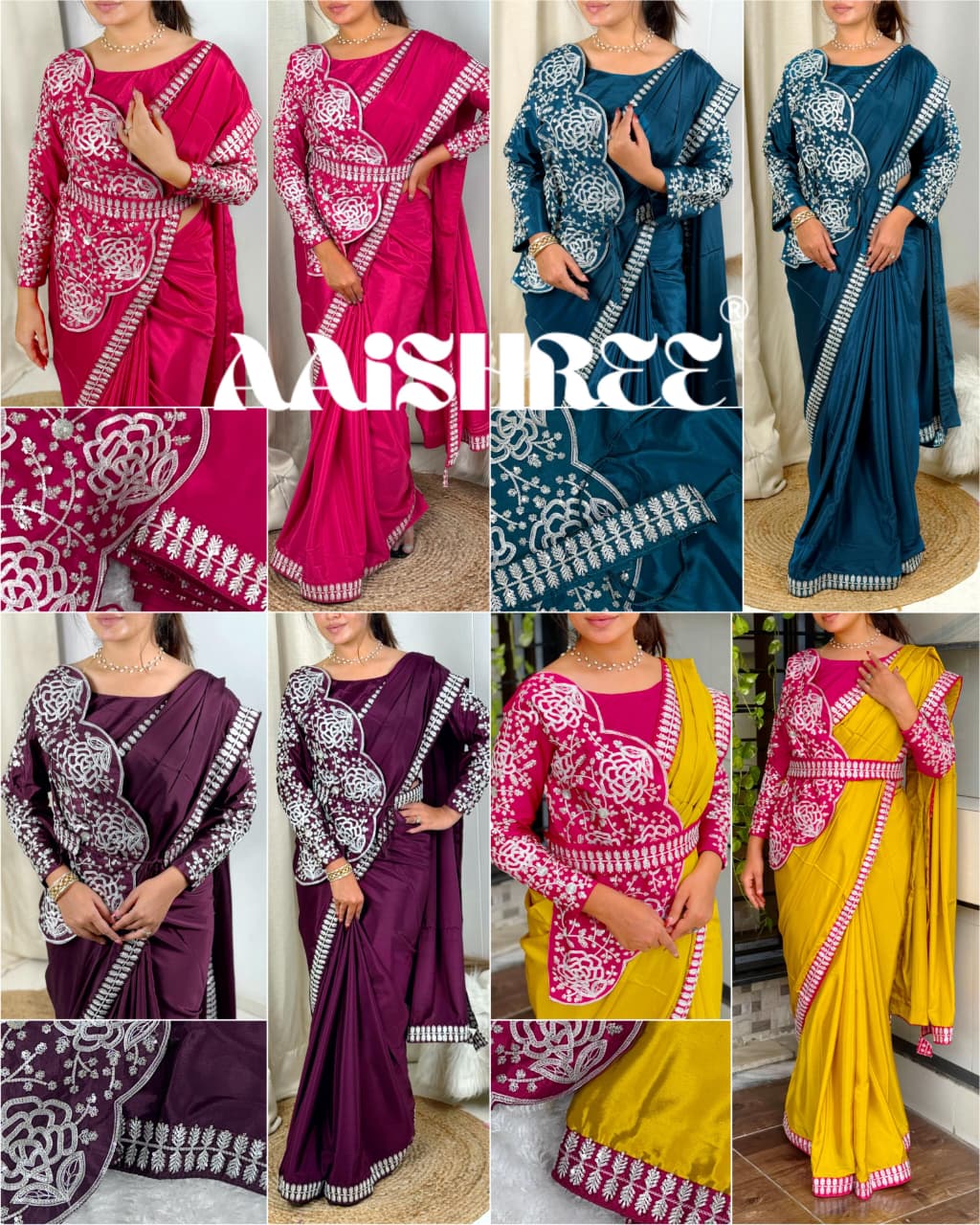 EMBROIDERED SAREE KOTI BLOUSE