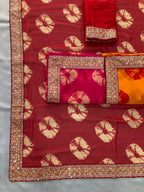 GORGETE BANDHEJ SAREE