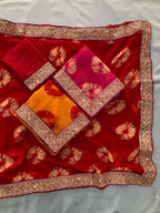 GORGETE BANDHEJ SAREE