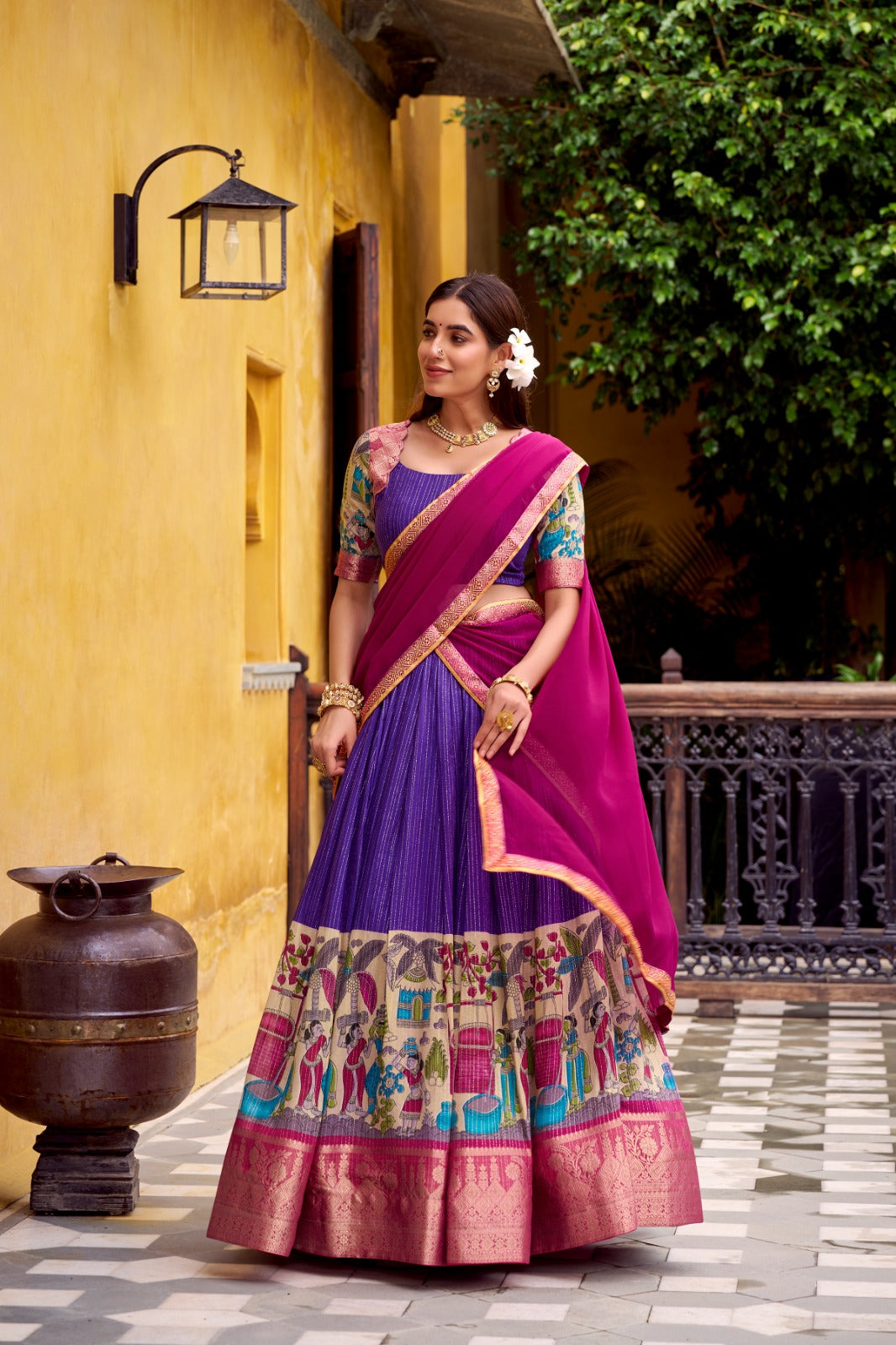 KALAMKARI LEHENGA