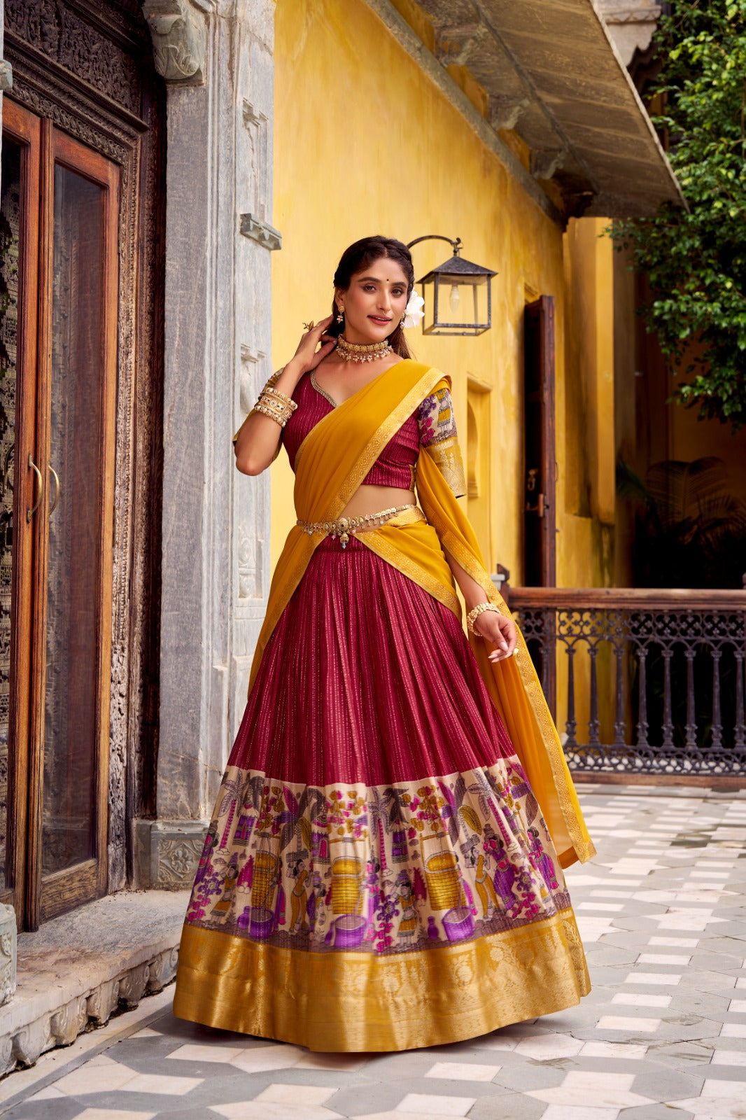 KALAMKARI LEHENGA