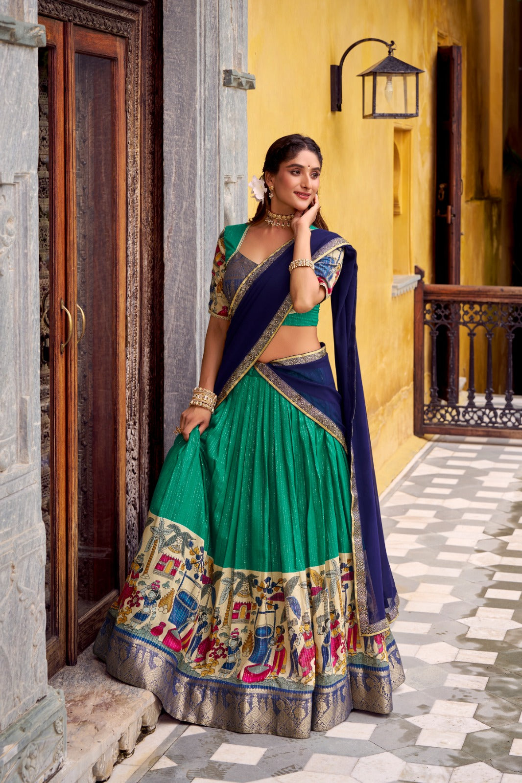 KALAMKARI LEHENGA