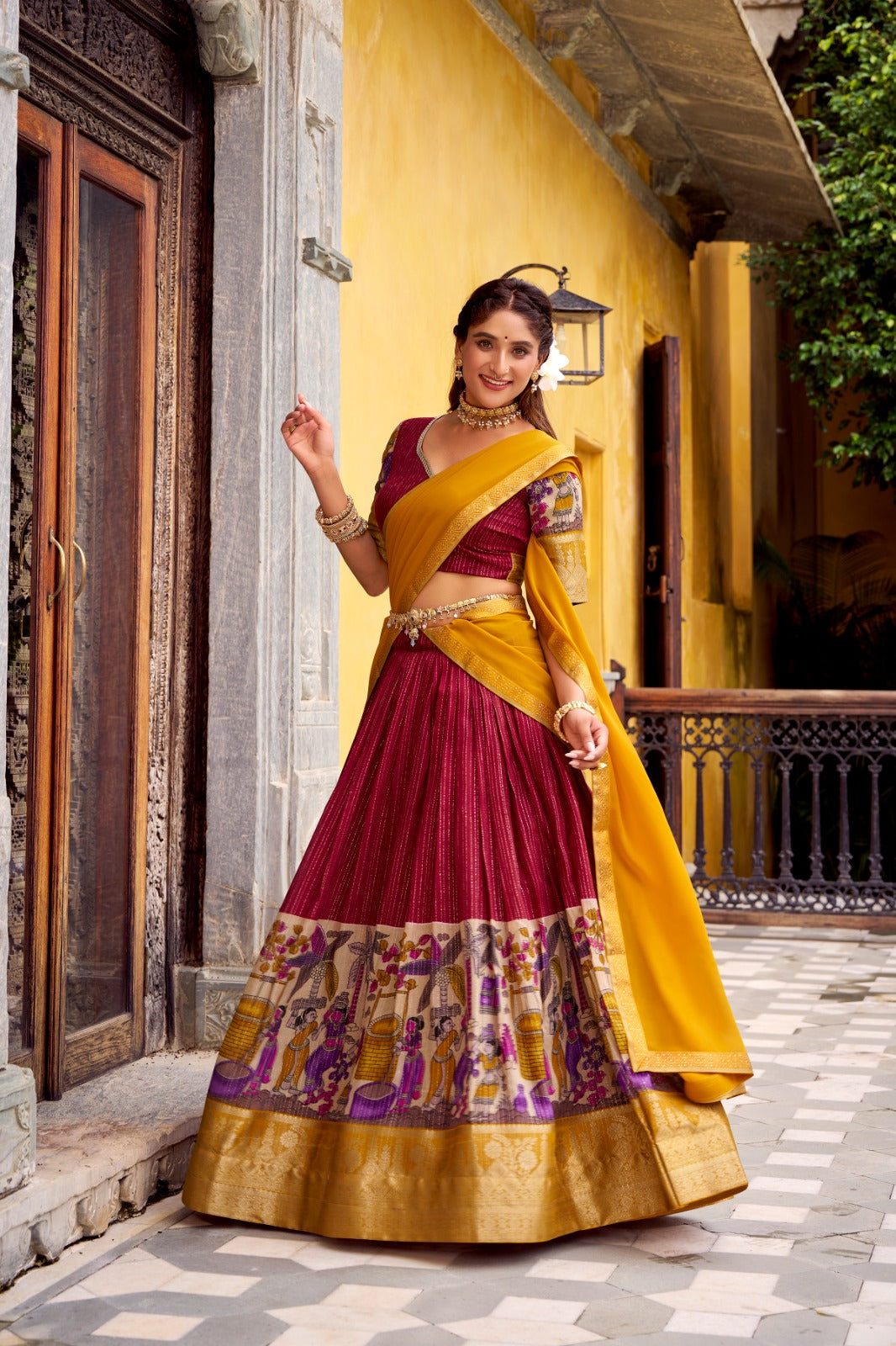 KALAMKARI LEHENGA