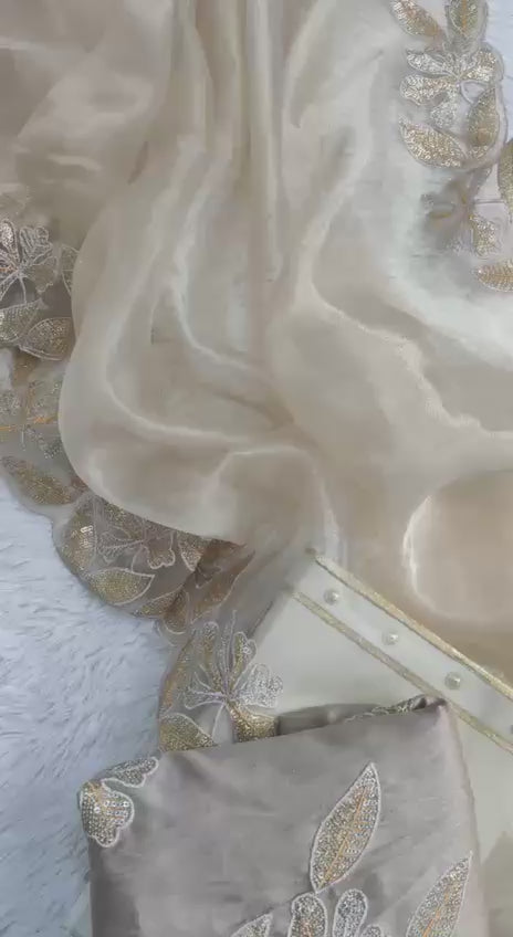 Sindhur Organza Silk Saree