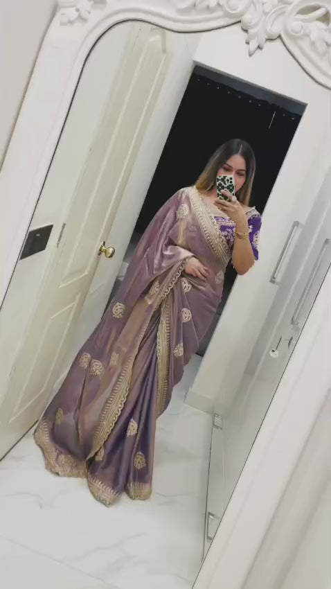 Embroidery Work Trending Saree