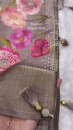 POSITION SEQUIN WORK SAREE