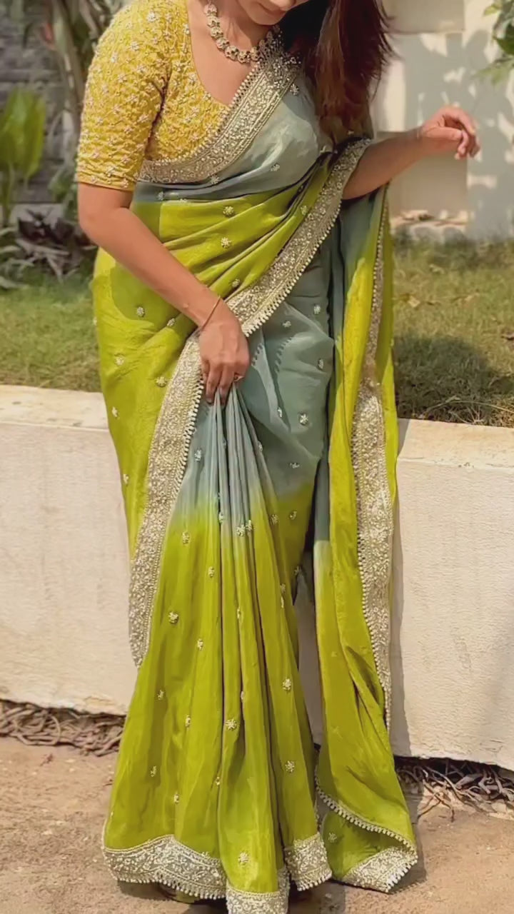 SOFT CHINON SAREE