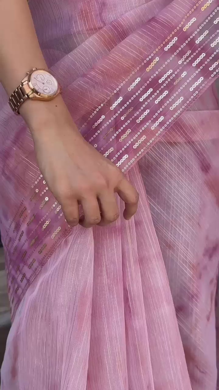 SOFT ORGANZA SAREE