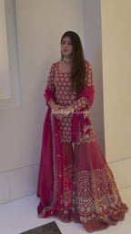 Embroidery Sequence Work Suit