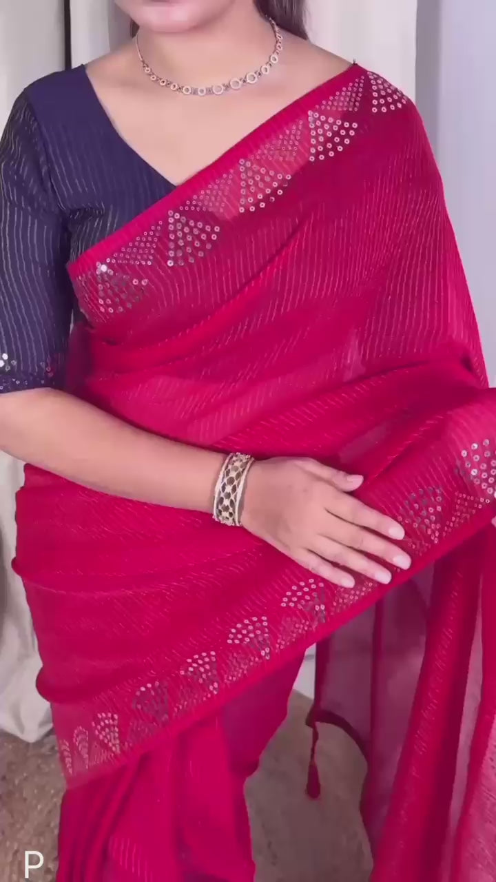 NC GORGETTE SAREE