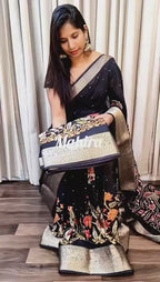 BANARAS GORGETTE SAREE