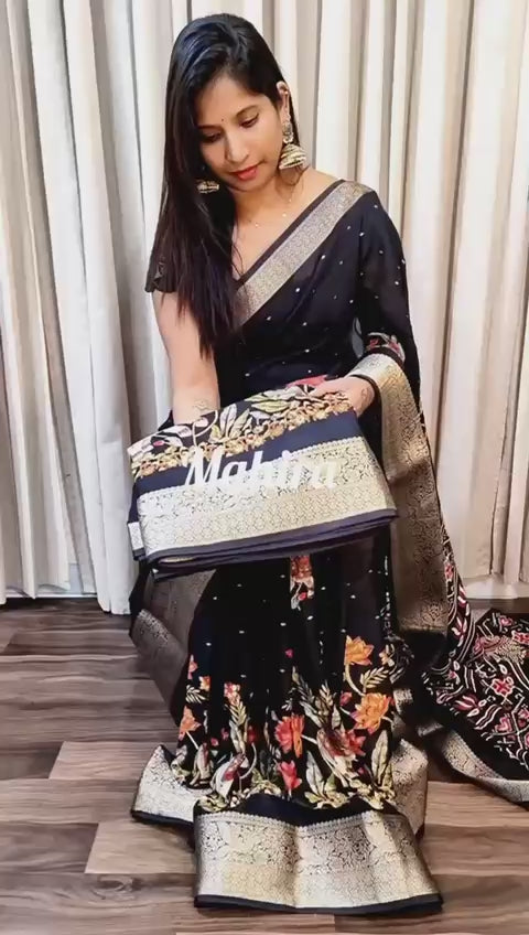 BANARAS GORGETTE SAREE