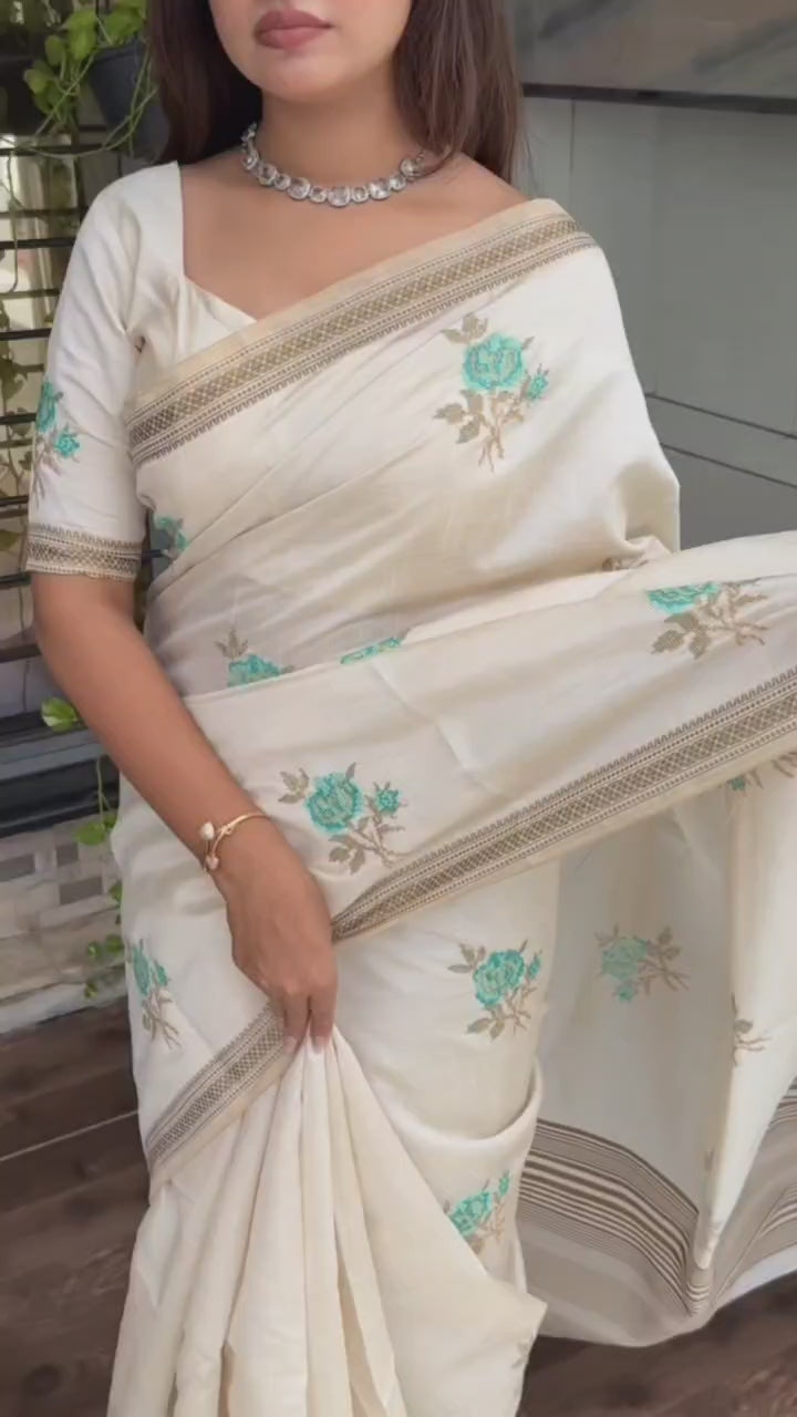 Pure Tusser Silk Saree