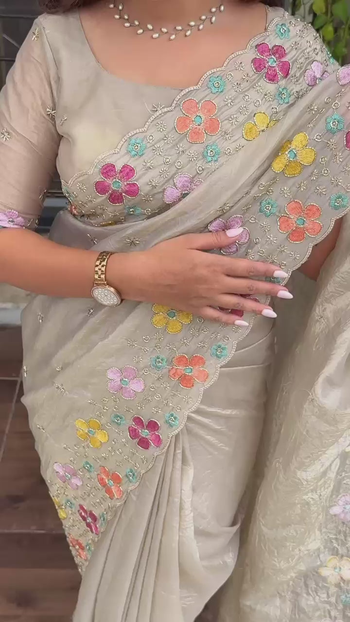 SUFI SILK CRUSH SAREE