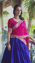 TASAR SILK LEHENGA CHOLI