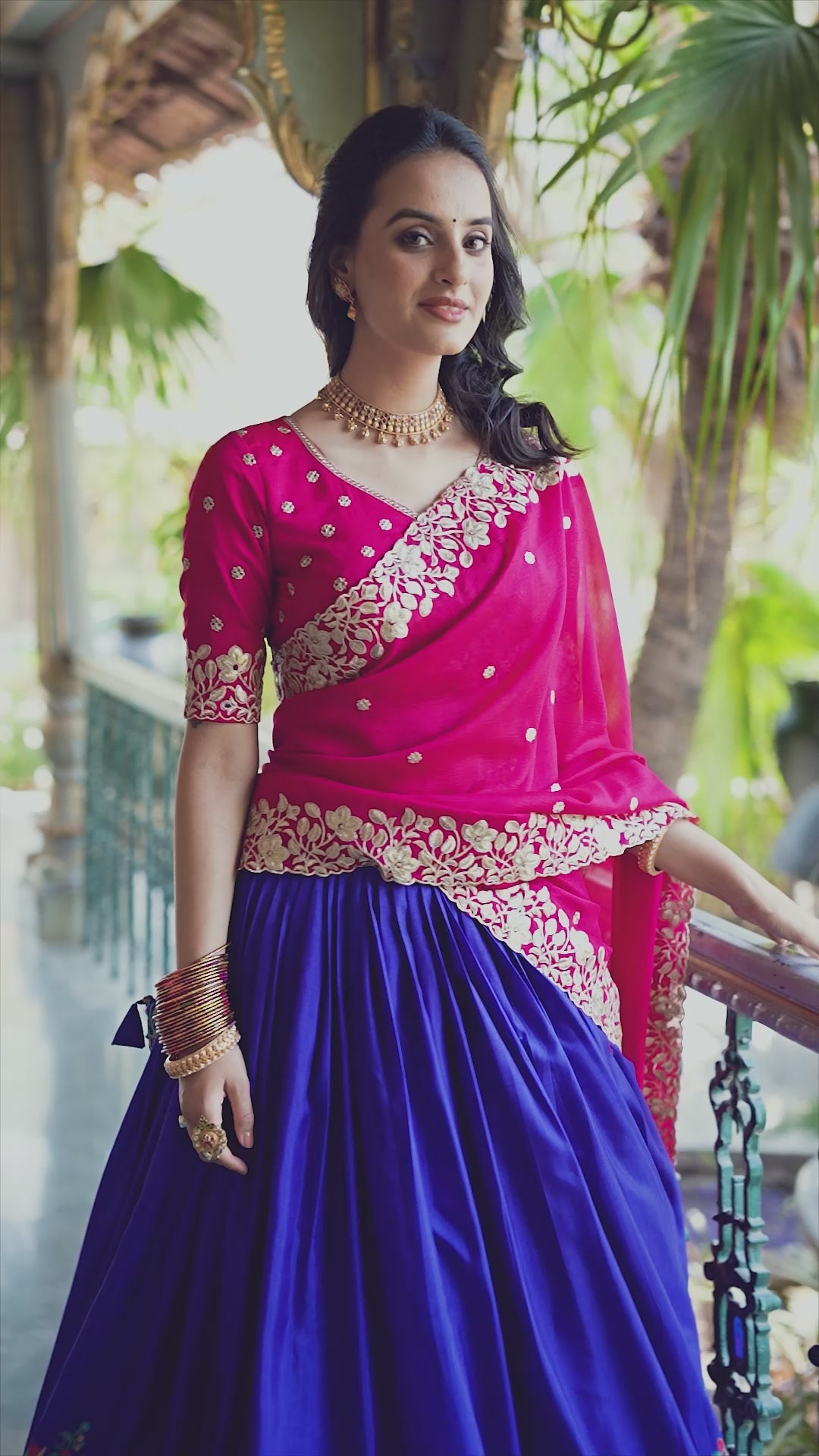 TASAR SILK LEHENGA CHOLI