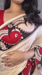 Heavy lilen digital print saree