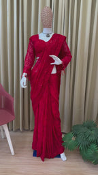FAUX GORGETTE SAREE