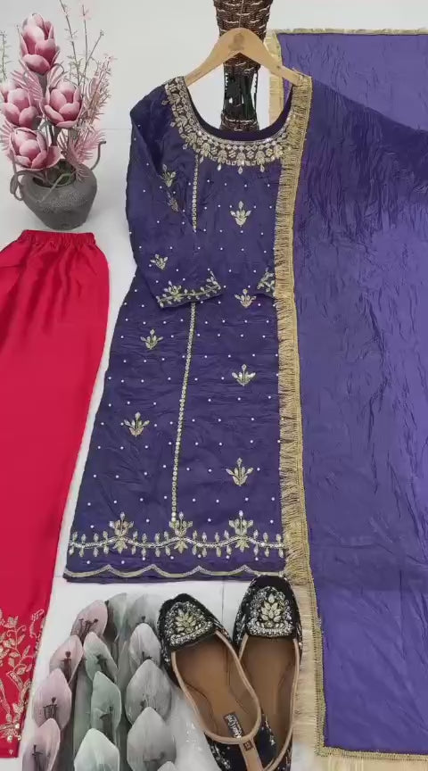 EMBRODERY SEQUENCE GOWN & DUPPATA