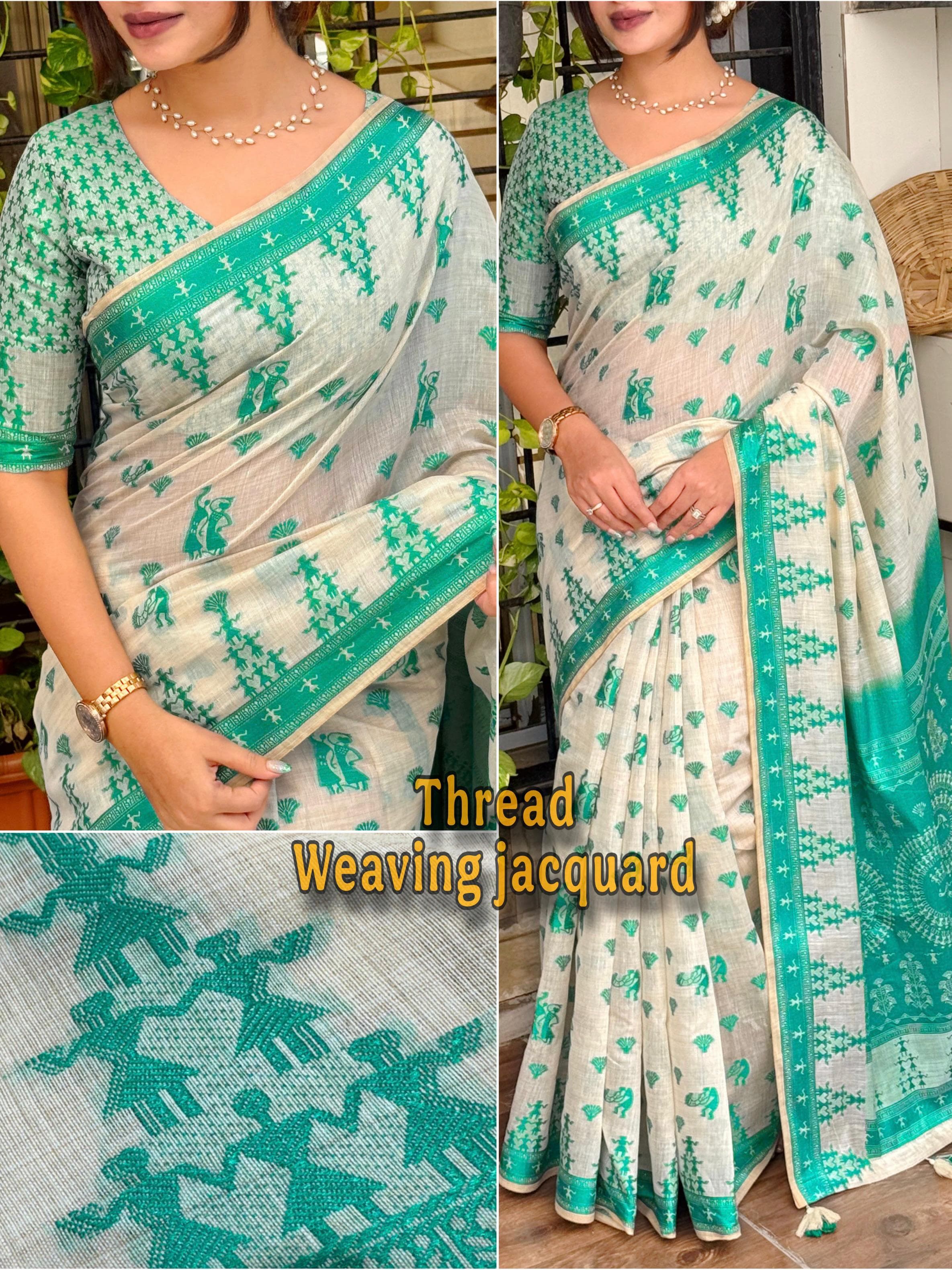 Malavika Khadi Cotton Saree