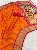 Paithani Saree With Gold Zari Small Motifs