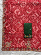 Wedding Wear Bandhej Georgette Saree