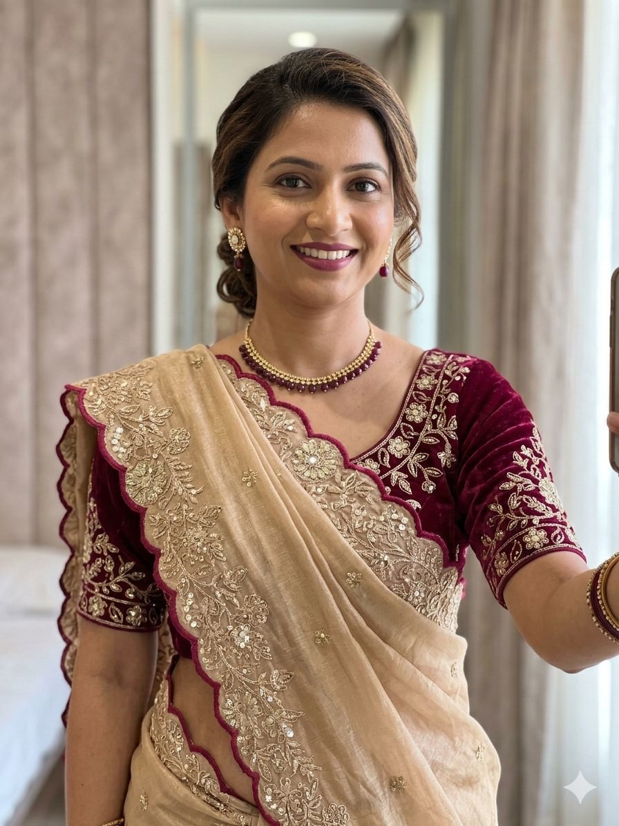 Star Georgette Sequence Work Saree