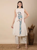 KHADHI COTTON KURTI WITH PLAZO