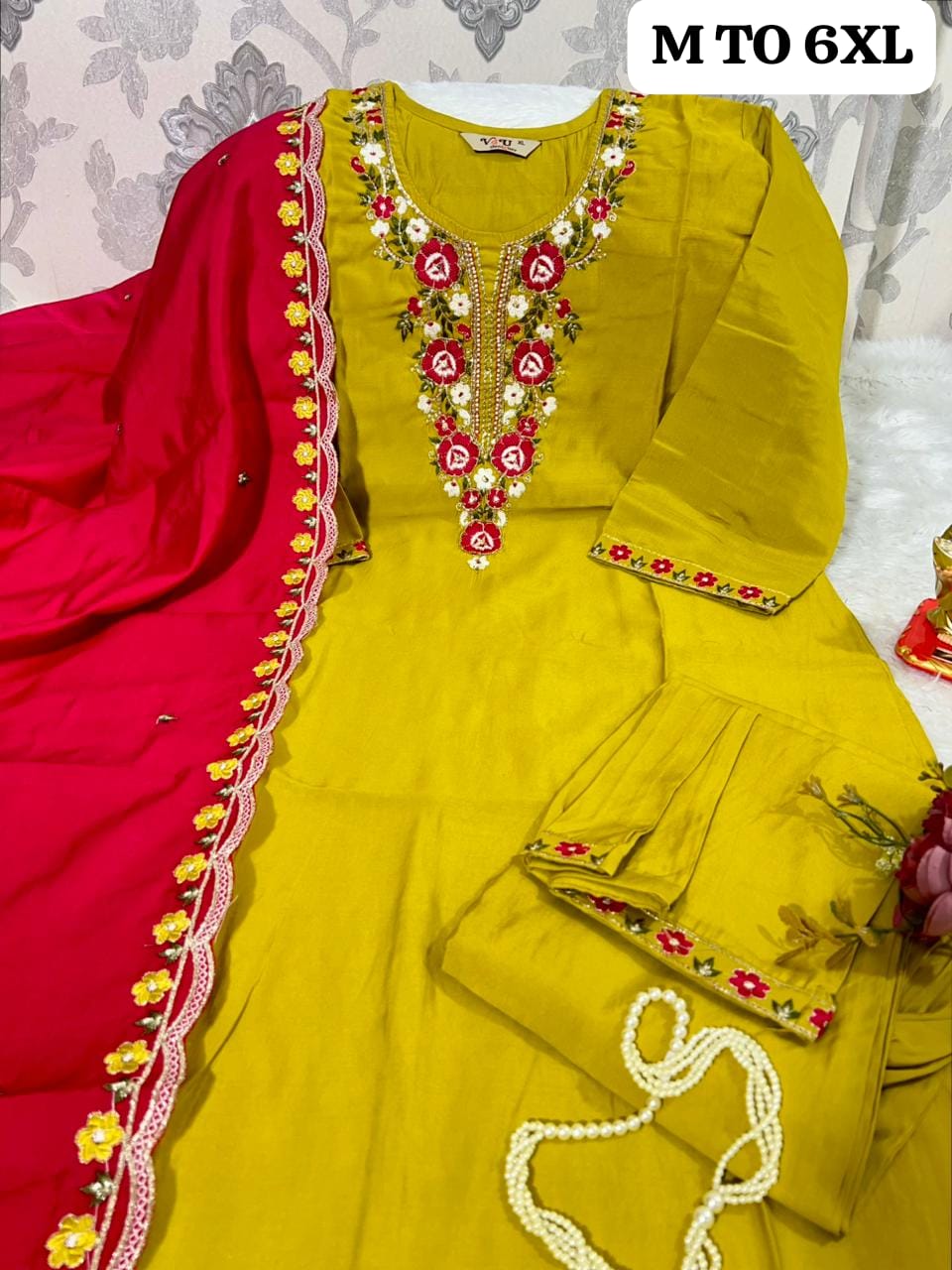 HAND WORK KURTI WITH DUPATTA