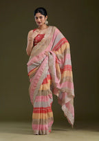 Goldy Silk With Beautiful Print Saree