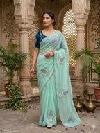 Pure soft nd elegant Shimmer silk saree