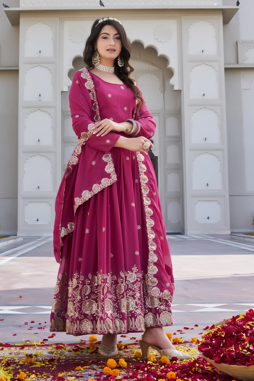 New Festival Long Gown & Duptta
