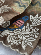 OURE TUSSER SILK DIGITAL PRINT SAREE