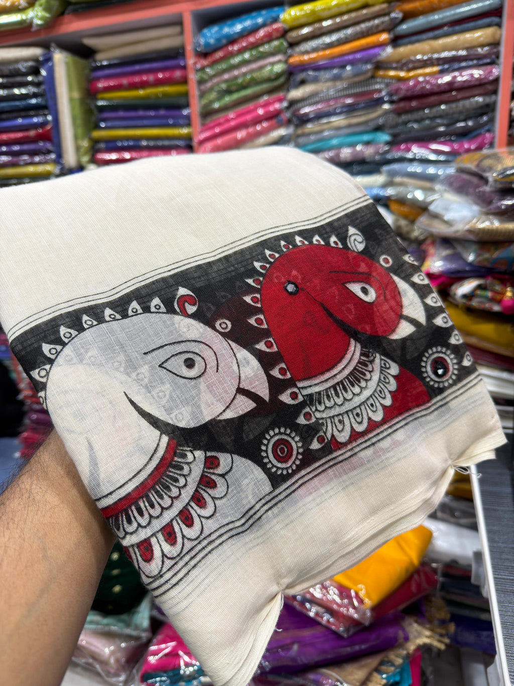 PURE LINEN KALAMKARI SILK SAREE