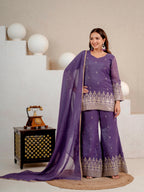 Designer Party Wear Look Top Plazzo