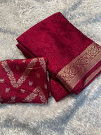 VISCOSE WEAVING PATTERN SAREE