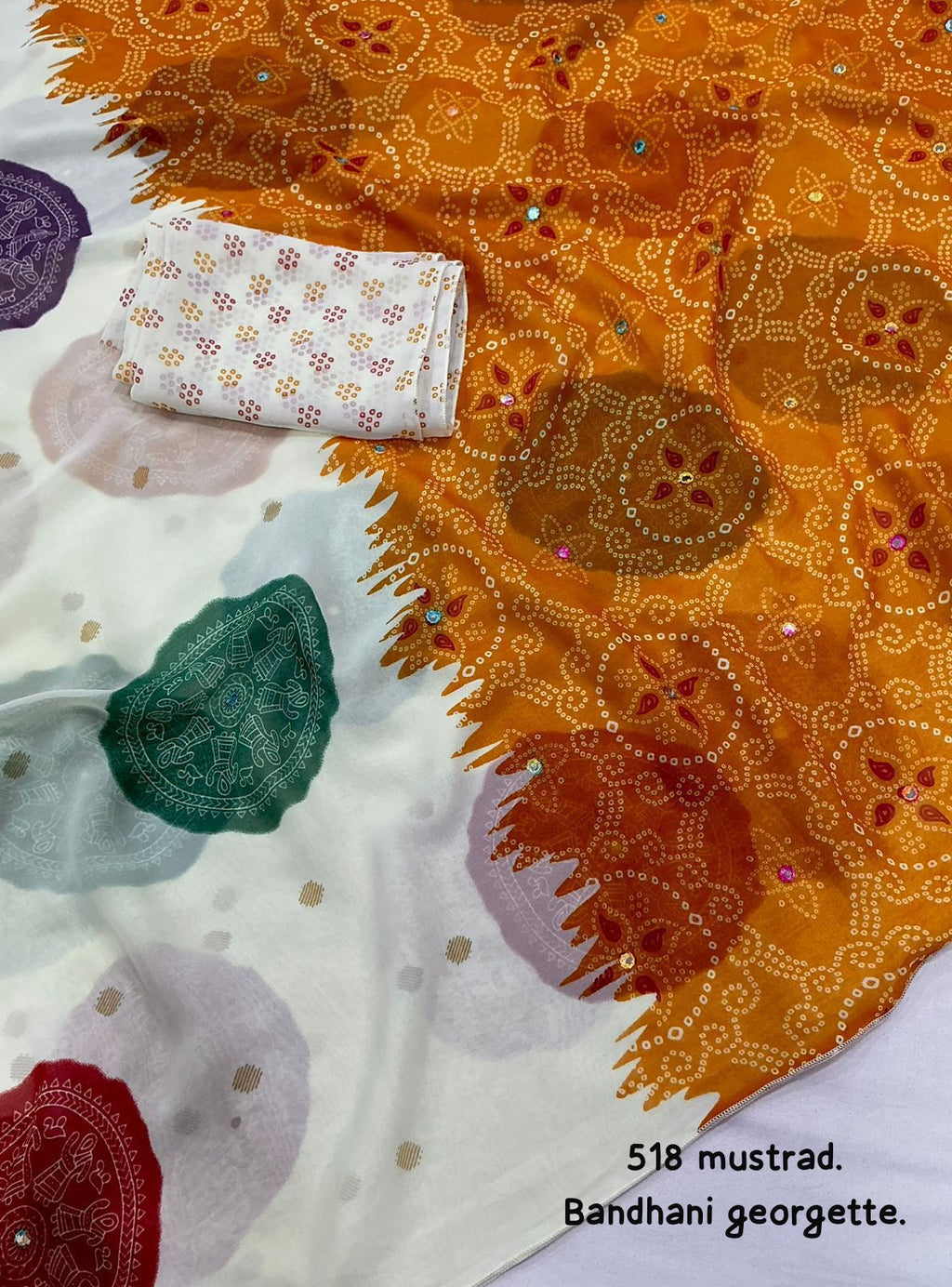 New  bhandani Georgette Saree