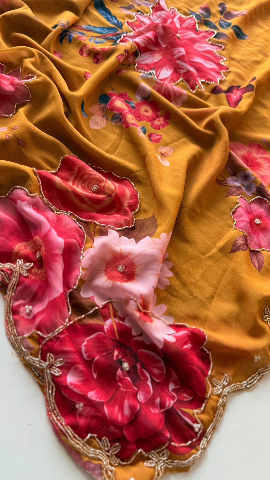 Pire Soft Georgette Digital Print Saree