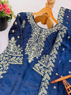 Pure GMY SILK With Heavy Embroidery Top & Plazzo