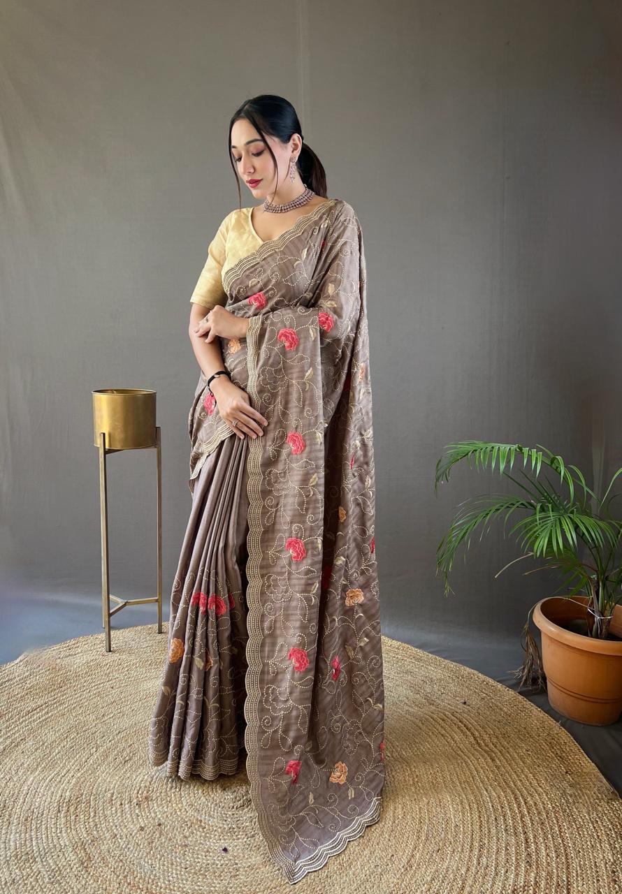 Pure Tussar Silk Sarees
