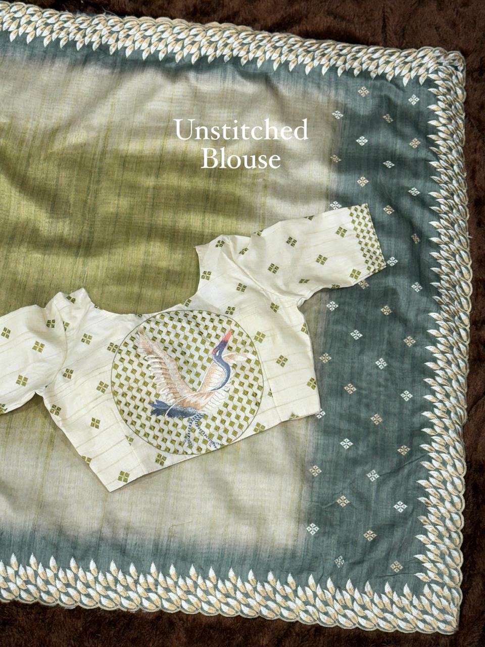 TISSUE SAREE MULTI COLOR