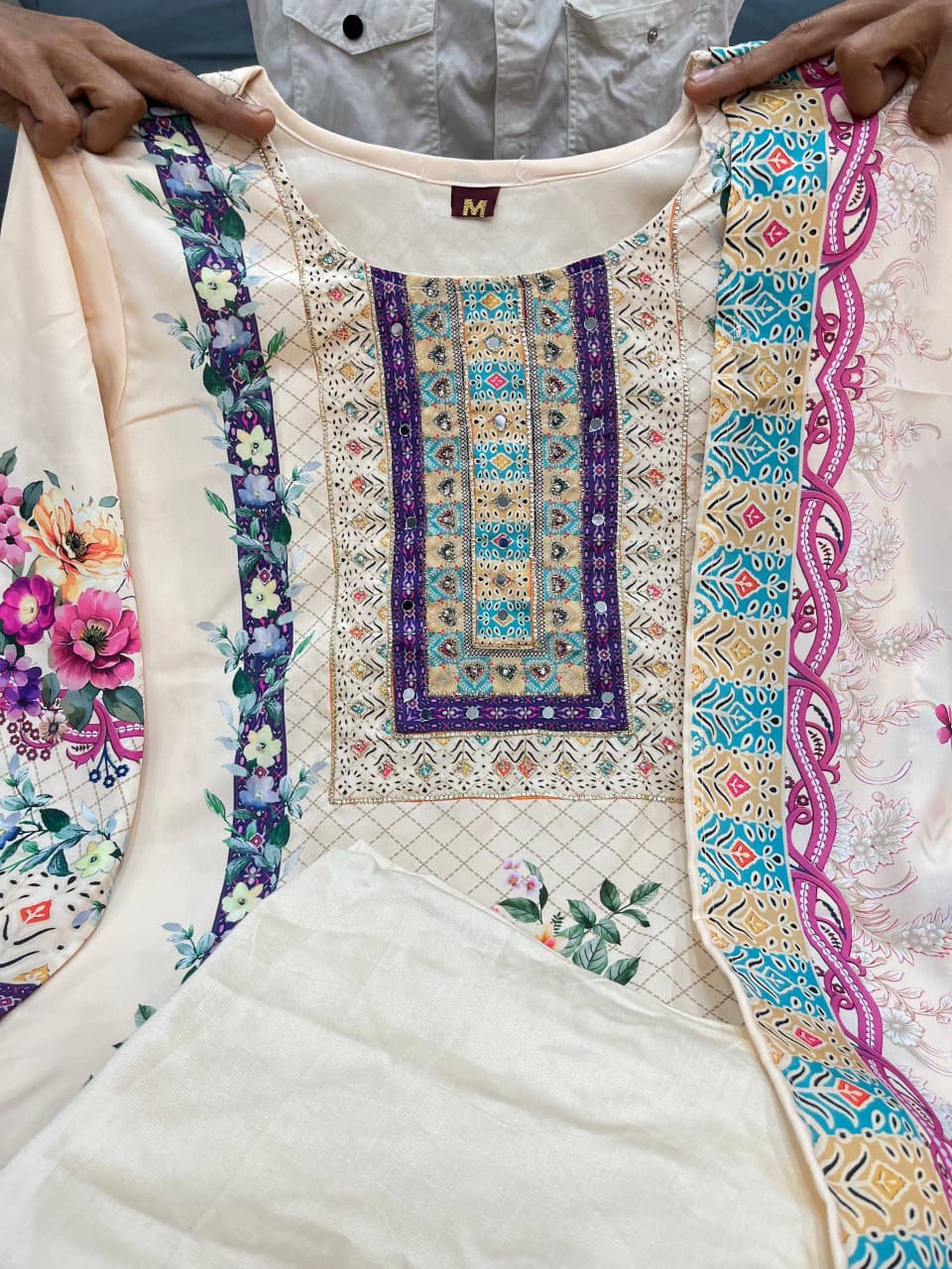 ORIGNAL MIRROR WORK AND HAND WORK KURTI