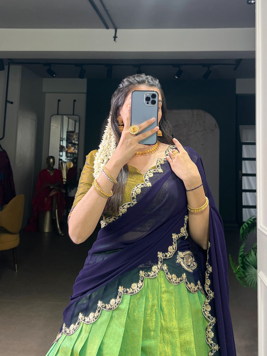 Kanchipuram Zari Weaving Lehenga