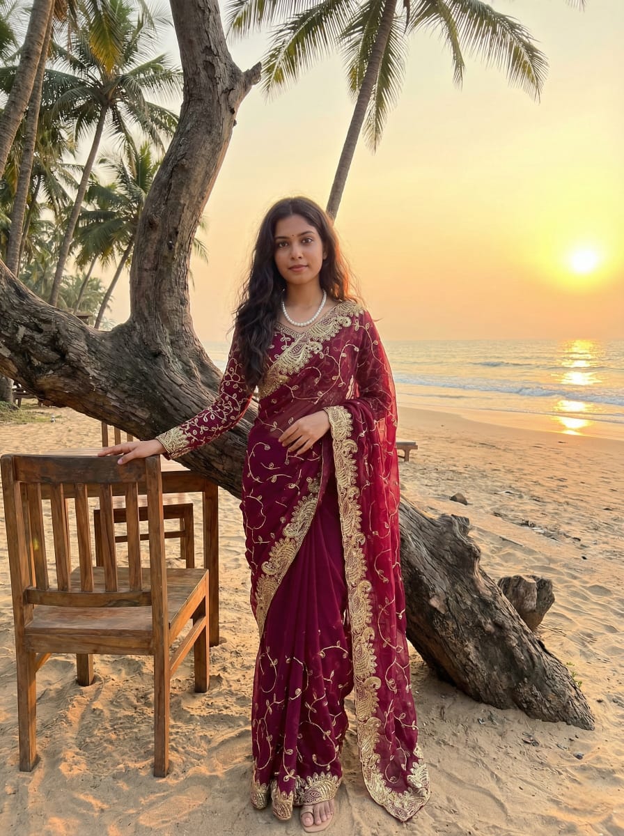 Very Soft nd Elegant Georgette Fabric Saree