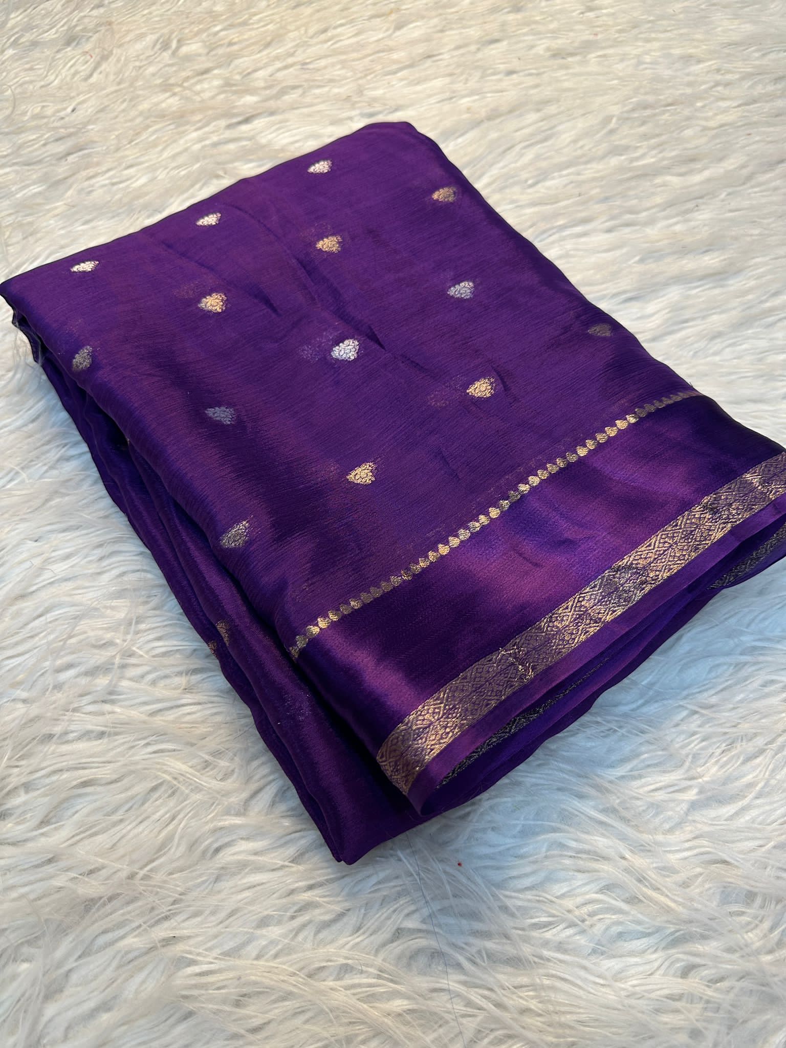 PURE VISCOSE GOLD SAREE