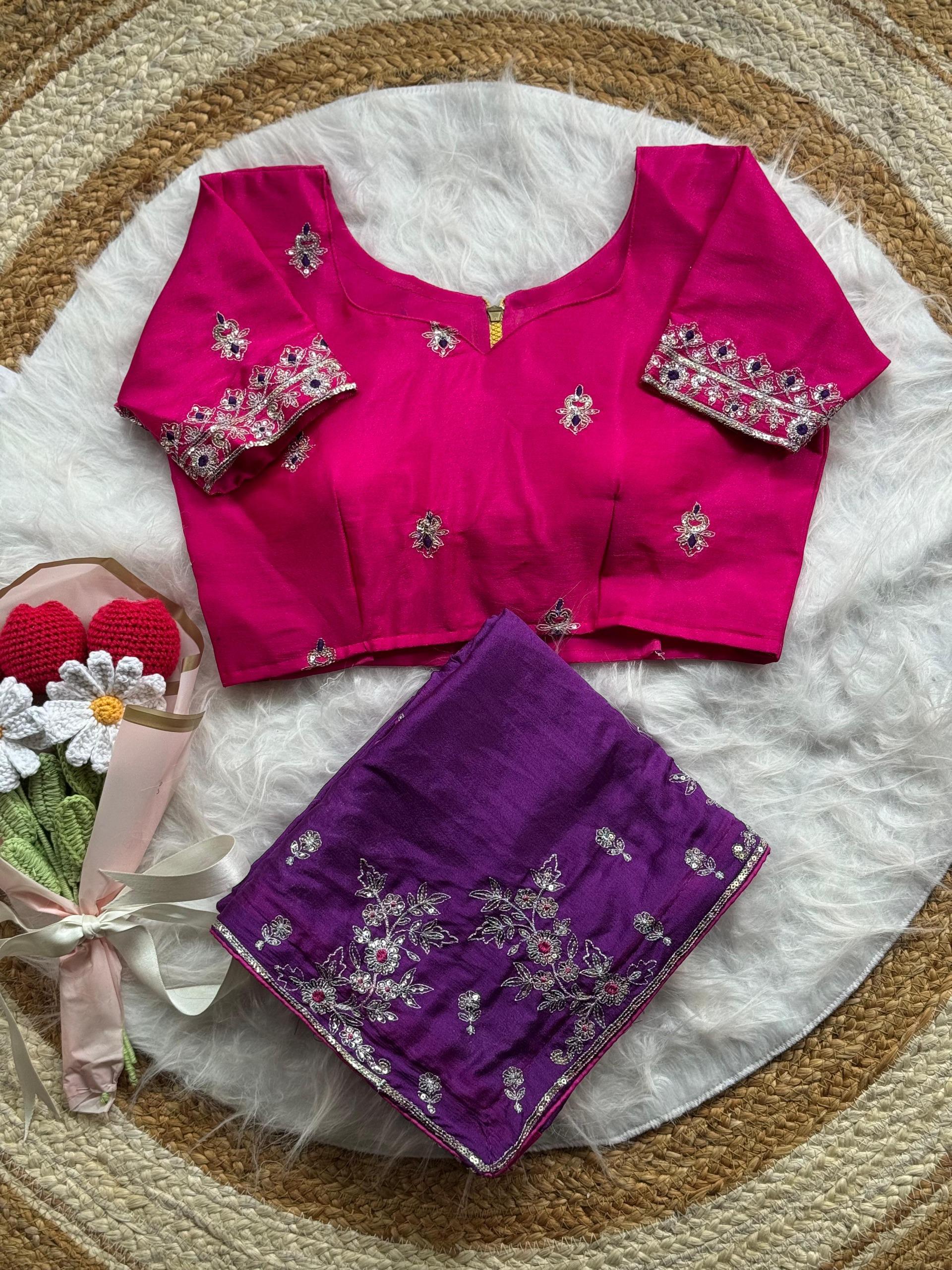Soft Natural Viscose Chinnon Saree