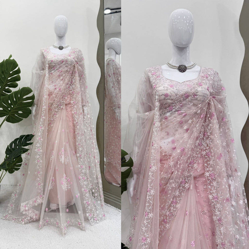 Soft Net Wedding Wardrobe Saree