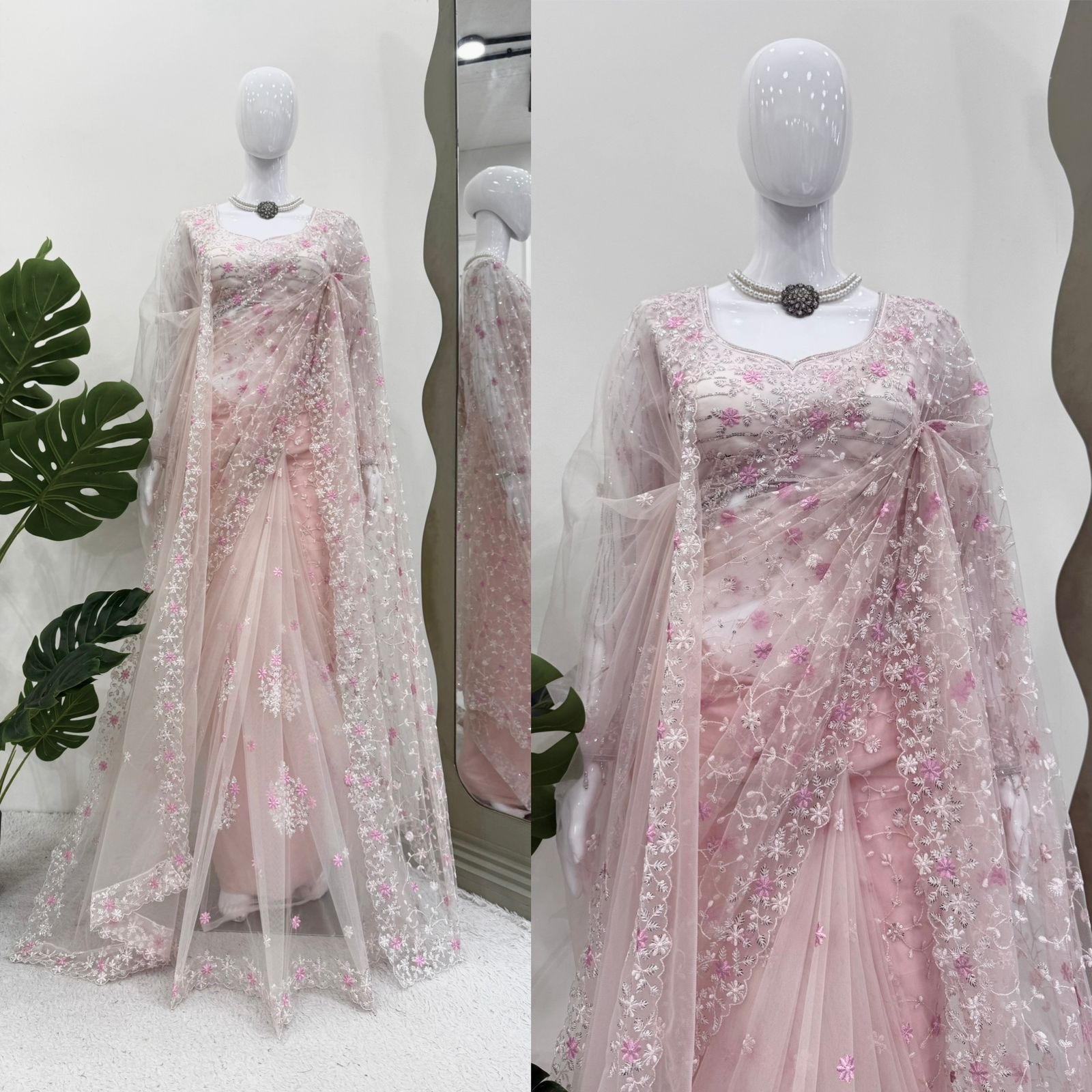 Soft Net Wedding Wardrobe Saree